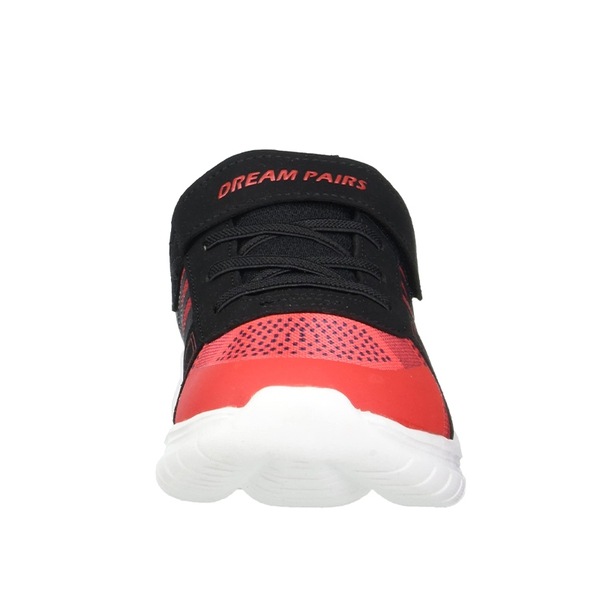 Boys Girls Athletic Running Sneakers - RED BLACK - 3